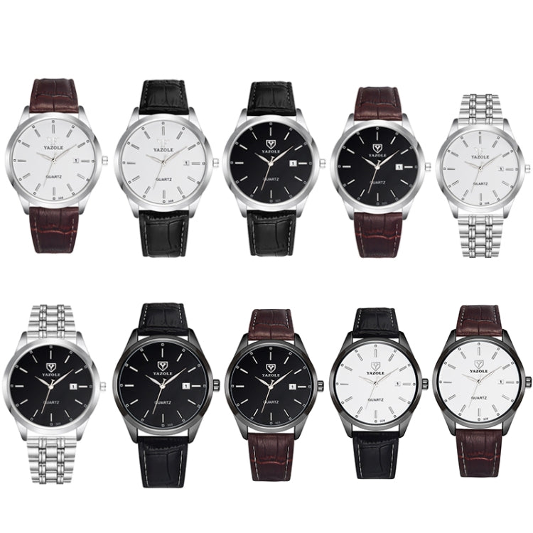 YAZOLE 308 Luminous Quartz Watch Men Watch, White Tray Brown Belt, White Tray Black Belt, Black Tray Black Belt, Black Tray Brown Belt, White Tray Silver Steel Strip, Black Tray Silver Steel Strip, Black Shell Black Tray Black Belt                     ...