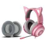 2 PCS Ice Feeling Gel Earmuffs Sponge Sleeve Earmuffs Are Suitable for Razer Meng Cat Pink Crystal Edition Beihai Giant Monster V2 RGB Symphony Headphones, Black, Gray