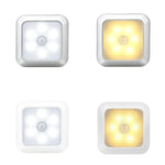 1143 Human Body Sensation Night Light Smart Home Sensing Lights, Silver White Light, Silver Warm Light, White Shell White Light, White Shell Warm Light