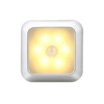 1143 Human Body Sensation Night Light Smart Home Sensing Lights, Silver White Light, Silver Warm Light, White Shell White Light, White Shell Warm Light