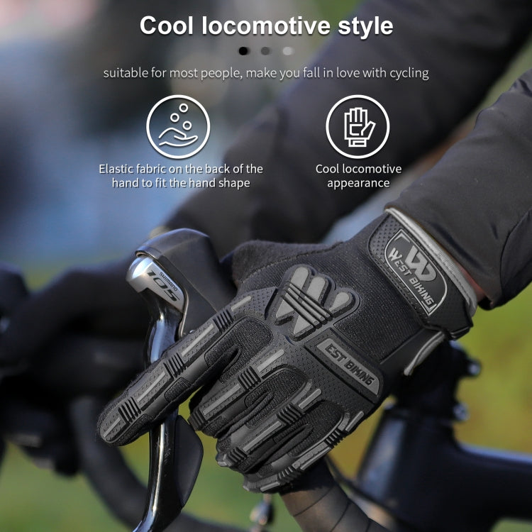 WEST BIKING YP0211208 Riding Gloves Motorcycle Bike Long Finger Non-Slip Touch Screen Gloves, M, XL