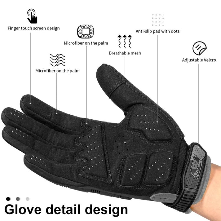 WEST BIKING YP0211208 Riding Gloves Motorcycle Bike Long Finger Non-Slip Touch Screen Gloves, M, XL