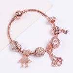 Women Rose Gold Beaded Bracelet, SL124 18cm, SL124 19cm, SL124 20cm, SL125 18cm, SL125 19cm, SL125 20cm, SL126 18cm, SL126 19cm, SL126 20cm, SL128 18cm, SL128 19cm, SL128 20cm, SL129 18cm, SL129 19cm, SL129 20cm, SL130 18cm, SL130 19cm, SL130 20cm     ...
