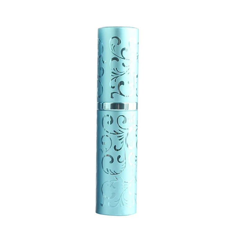 2 PCS Embossed Rotating Perfume Bottle Metal Discharge Bottle Sterilizing Alcohol Spray Bottle, 10ml