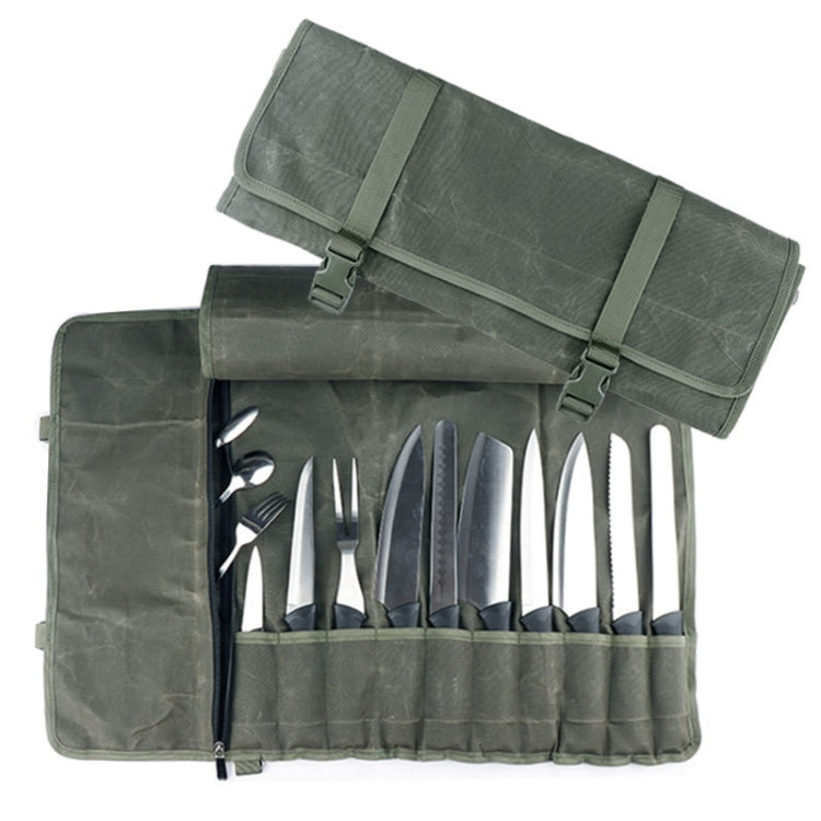 Oil Wax Canvas Roll Chef Knife Storage Bag, Knife Storage Bag