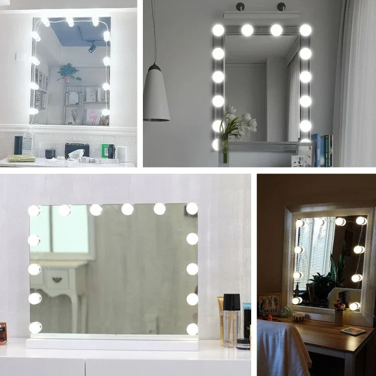 LED Makeup Lamp Mirror Front Beauty Fill Light Hand Sweep Sensation Lamp, 2 Bulbs, 6 Bulbs, 10 Bulbs, 14 Bulbs