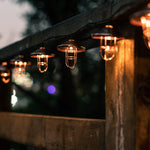 Solar Outdoor Corridor Light String IP65 Iron Festival Decoration String Lights, 4m 10LEDs, 6m 20LEDs