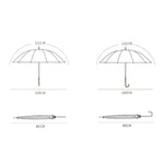 16 Bone Plain Straight Umbrella Small Fresh Long Handle Umbrella, High Indigo, Grapefruit Pink, Matcha Green, Orange, Apricot, Dark Blue, Mint Green, Charm Blue, Ginger, Red Wine, Violet, Classic Black, Vanilla Green, Wood Handle High Indigo