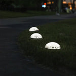 8 LEDs Solar Circular Underground Light Outdoor Waterproof Lawn Stair Light, Light Color:, White Light