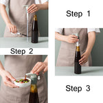 Oyster Sauce Bottle Nozzle Pump Head Household Fuel Bottle Squeezer, Large (Blue)