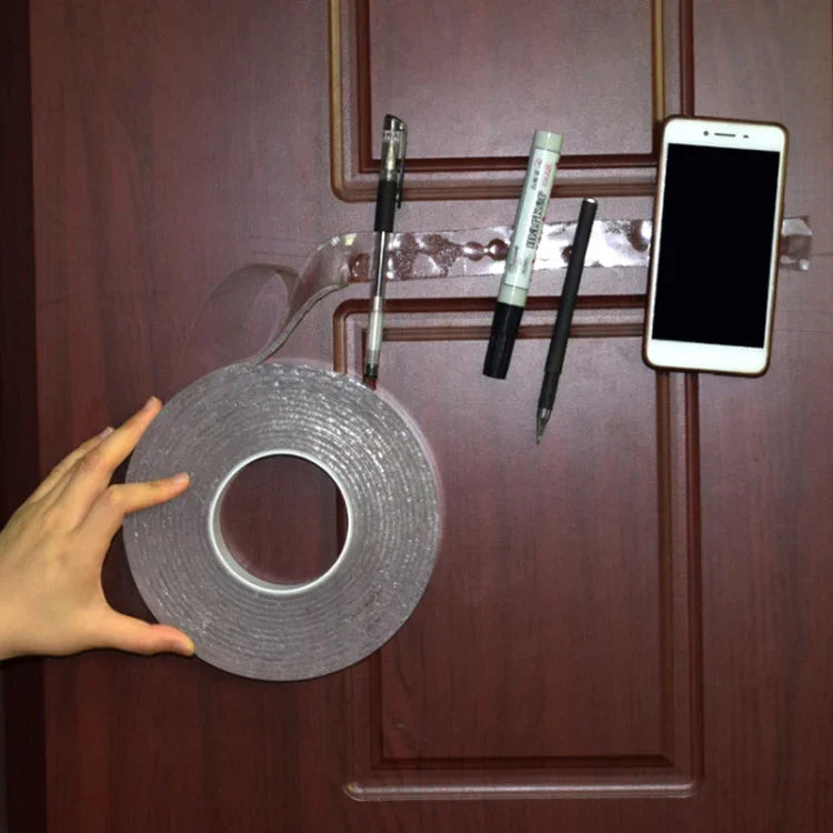 Transparent Double-Sided Adhesive Nanotic Tape Water Washing Non-Trace Tape, 1x30x1000mm, 1x30x2000mm, 1x30x3000mm, 2x30x1000mm, 2x30x2000mm, 2mm x 3cm x 3m, 2x30x5000mm