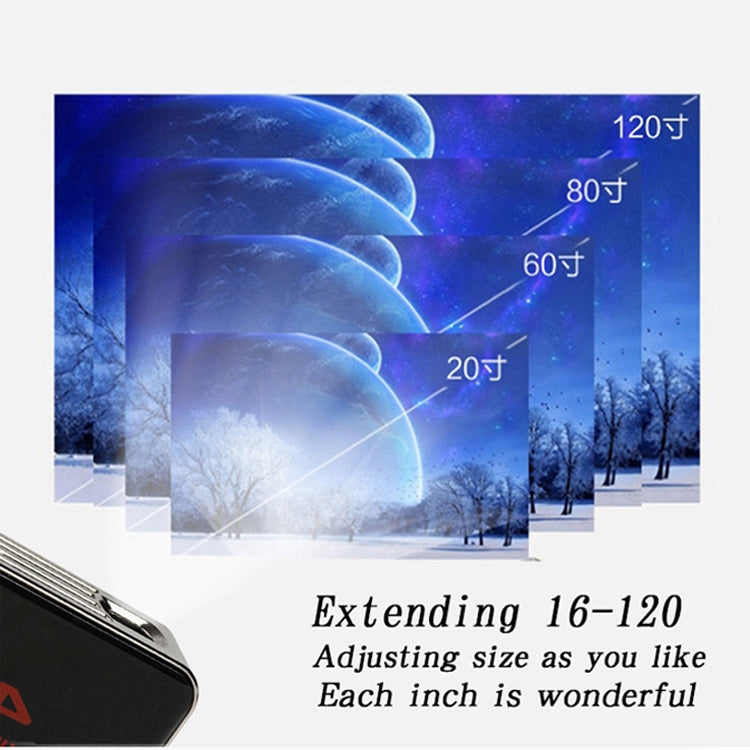 C6 2GB+32GB Android Smart DLP HD Projector Mini Wireless Projector, US Plug (Black), EU Plug (Black), UK Plug (Black), AU Plug (Black), US Plug (White), UK Plug (White), AU Plug (White)
