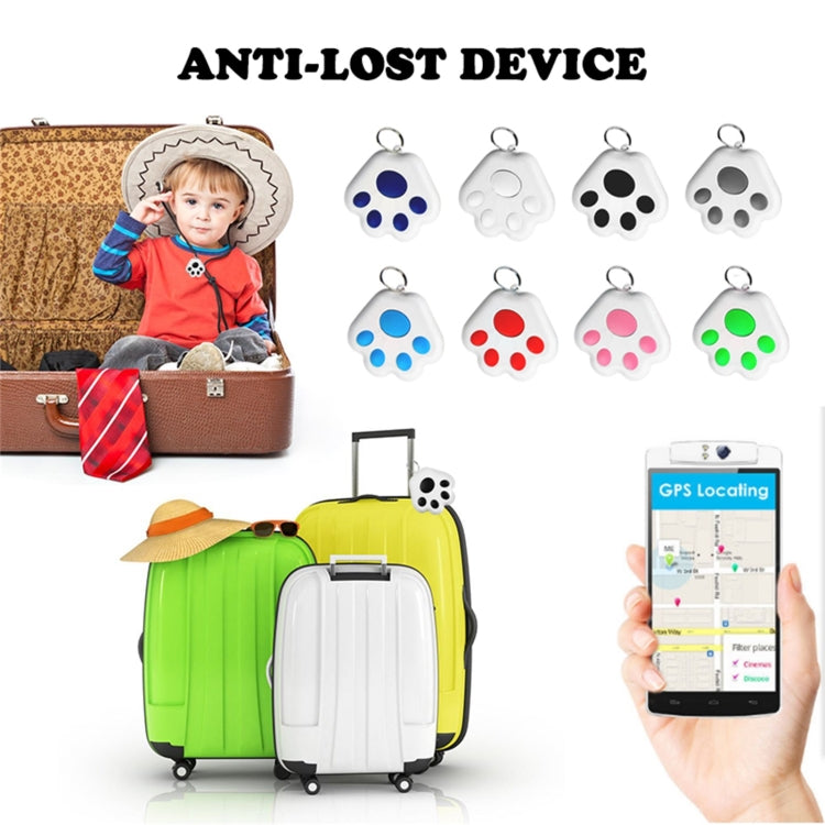 2 PCS HYC-09 Dog Paw Bluetooth Anti-Lost Device Pet Tracking Locator Keychain Smart Search Two-Way Alarm, Dog Paw Dark Blue, Dog Paw Dark Gray, Dog Paw Black, Dog Paw White, Dog Paw Light Blue, Dog Paw Green, Dog Paw Pink, Dog Paw Red