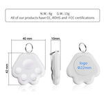 2 PCS HYC-09 Dog Paw Bluetooth Anti-Lost Device Pet Tracking Locator Keychain Smart Search Two-Way Alarm, Dog Paw Green, Dog Paw Pink, Dog Paw Red, Dog Paw Dark Blue, Dog Paw Dark Gray, Dog Paw Black, Dog Paw White, Dog Paw Light Blue