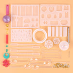 128 Pieces Crystal Drip Mold Tool Set Ornament Pendant Silicone Mold Set, Pendant Shape