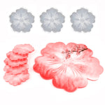 Silicone Flower Cup Pad Mold Set Crystal DIY Mirror Petal Fruit Plate Drop Mold, 1 Big + 5 Small Flowers Set, 1 Big + 3 Small Flowers Set, Big Flowers