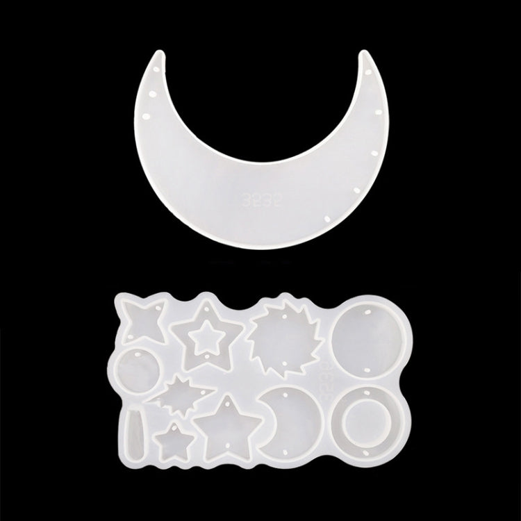 DIY Windbell Epoxy Mold Moon Pendant Wind Bell Hanging Set Mold, Style:, MD3535 + MD3536, MD3535 + MD3536 + Fish Line