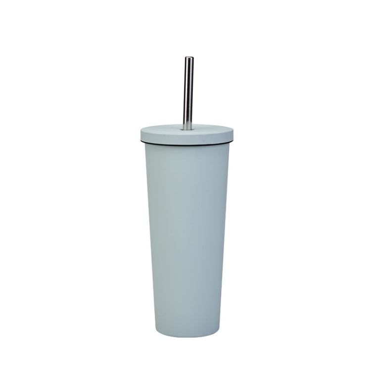700ml Large Capacity Double Stainless Steel Straw Cup Vacuum Outdoor 304 Insulation Cup Car Water Cup, Khaki, Cinnabar Orange, Lilac Purple, Pink, Glazed Green, Moss Green, Dark Gray, Indigo, Ink Black, Gray Green, Light Pink, Green White, Lake Blue