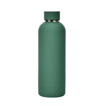 Stainless Steel Outdoor Matte Water Bottle Portable Sports Water Cup Rubber Paint Insulation Cup, Moss Green, Light Pink, Smoky Pink, Cinnabar Orange, Green White, Khaki, Ink Black, Lake Blue, Gray Green, Lilac Purple, Indigo, Gray