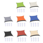 Outdoor Garden Sunshade Sail Waterproof Anti-UV Canopy, Size: 4m x 4m, 4m x 4m
