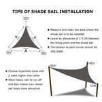 Triangle Outdoor Garden Sunshade Sail Waterproof Anti-UV Canopy, Size: 4.5m X 4.5m X 4.5m, 4.5m x 4.5m x 4.5m
