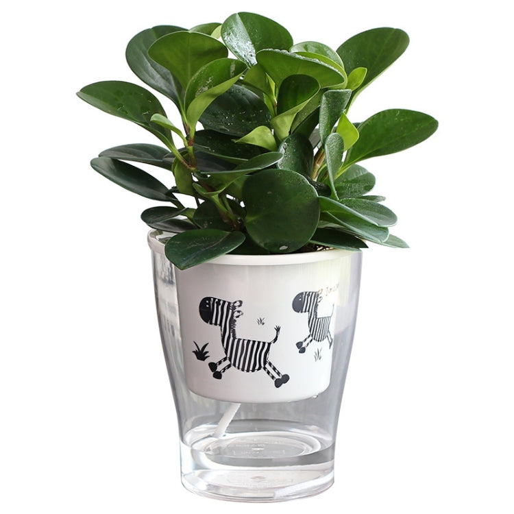 Fully Transparent Hydroponic Flower Pots Water Level Visible Non-Broken Glue Self-Absorbent Plastic Flower Pots, W03 Caliber 11cm, W05 Caliber 13cm, W09 Caliber 17.5cm, W10 Caliber 17.5cm