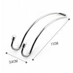 Clips Automotive Metal Car Seat Hook Auto Headrest Hanger Bag Holder for Car Bag Purse Cloth Grocery Storage Auto Fastener, Silver