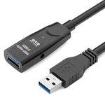 D.Y.TECH USB 3.0 Male To Female Extension Cable Double Shielded Chip Data Cable, Length:, 10m, 15m
