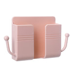 10 PCS Wall-Mounted Remote Control Storage Box Bedside Mobile Phone Charging Stand, 10 PCS White, 10 PCS Yellow, 10 PCS Green, 10 PCS Blue, 10 PCS Pink