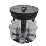6 Cups Wine Dispenser Automatic Diversion Wine Pourer With Game Turntable, Style:, Round Blue with Transparent Cup, Round Blue with Color Cup, Round Gray with Transparent Cup, Round Gray with Color Cup, Round Brown with Transparent Cup                 ...