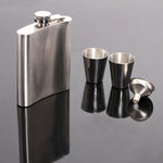 Portable Stainless Steel Hip Flask Set With Wine Glass Funnel, 7OZ Yellow Grunge, 7OZ Gray Grunge, 7OZ Jack Yellow Grunge, 7OZ Jack Gray Grunge, 7OZ Jack Black Core