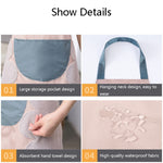 Home Kitchen Waterproof And Oil-Proof Apron Cute Cooking Work Apron, Colour: Foodie Light Pink (Ordinary), Foodie Light Pink (Ordinary)