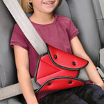 Car Seat Safety Belt Cover Sturdy Adjustable Triangle Safety Seat Belt Pad Clips Child Protection, Red, Orange, Black