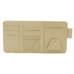 2 PCS Auto Sun Visor Card Clip Business Card Glasses Clip Zipper Car Mobile Phone Document Folder, Gray, Beige, Black, Red, Pink, Blue