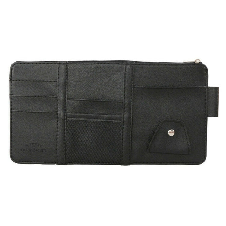 2 PCS Auto Sun Visor Card Clip Business Card Glasses Clip Zipper Car Mobile Phone Document Folder, Gray, Beige, Black, Red, Pink, Blue