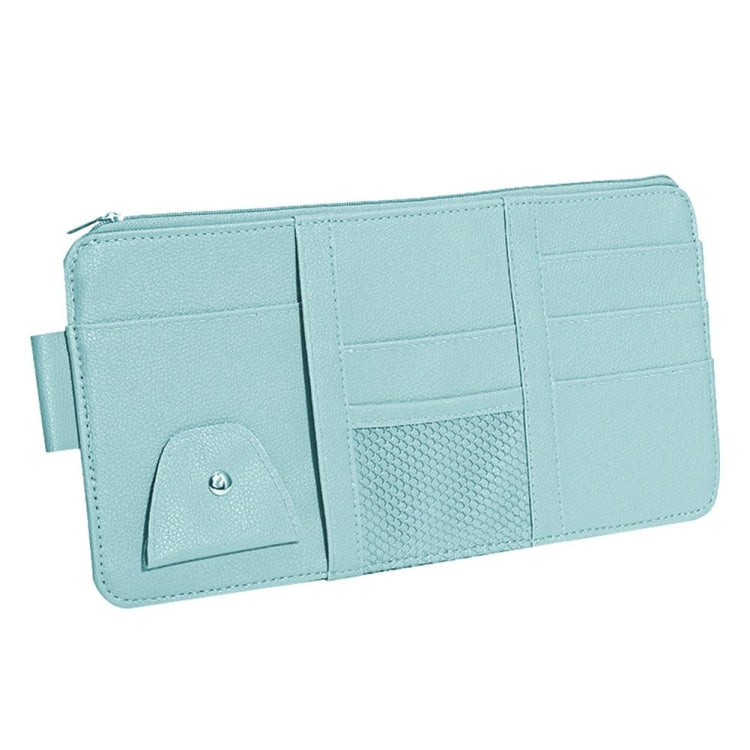 2 PCS Auto Sun Visor Card Clip Business Card Glasses Clip Zipper Car Mobile Phone Document Folder, Gray, Beige, Black, Red, Pink, Blue