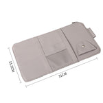 2 PCS Auto Sun Visor Card Clip Business Card Glasses Clip Zipper Car Mobile Phone Document Folder, Gray, Beige, Black, Red, Pink, Blue