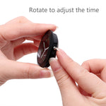 Car Clock Night Light Electronic Clock Car Decoration Quartz, Silver Border, Black Border