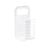 Household Bathroom Wall-Mounted Perforation-Free Folding Dirty Clothes Basket Toy Storage Basket, White, Grey