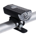 Bicycle Highlight USB Rechargeable Lamp Waterproof Bicycle Headlight Taillight Set, Headlight + Taillight (Black)