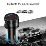 Car Bluetooth Handsfree Car FM Transmitter Music Player Car Charger, X20 Black
