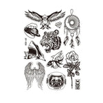 10 PCS Dark Fluorescent Color Changing Animal Luminous Flower Arm Waterproof Adult Tattoo Stickers, BY-001, BY-002, BY-003, BY-004, BY-005, BY-006, BY-007, BY-008