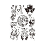 10 PCS Dark Fluorescent Color Changing Animal Luminous Flower Arm Waterproof Adult Tattoo Stickers, BY-001, BY-002, BY-003, BY-004, BY-005, BY-006, BY-007, BY-008