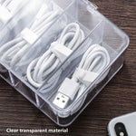 Dust Storage Line Box Hub Finishing Box Desktop Data Cable Storage Box, Specification: 8 Grid Basic, 8 Grid Basic, 8 Grid Increase, 8 Grid Increase With Cover