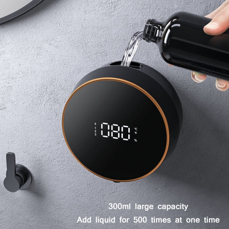 W1 Wall-Mounted Smart Infrared Sensor USB Charging Foam Soap Dispenser, White, Black