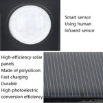 Solar 3-Sides Floodlit Motion Sensing Wall Light Outdoor Garden Corridor Street Light, 118 LED