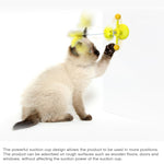 Spring Man Funny Cat Toy Cat Sucker Toy Funny Cat Feather Funny Cat Ball, Yellow, Pink, Brown