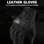 GHOST RACING GR-ST06 Breathable Touch Screen Motorcycle Riding Leather Gloves Anti-Fall Locomotive Gloves, M, L, XL