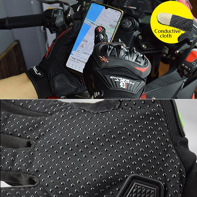 GHOST RACING GR-ST04 Motorcycle Gloves Anti-Fall Full Finger Riding Touch Gloves, L, XXL, M, XL