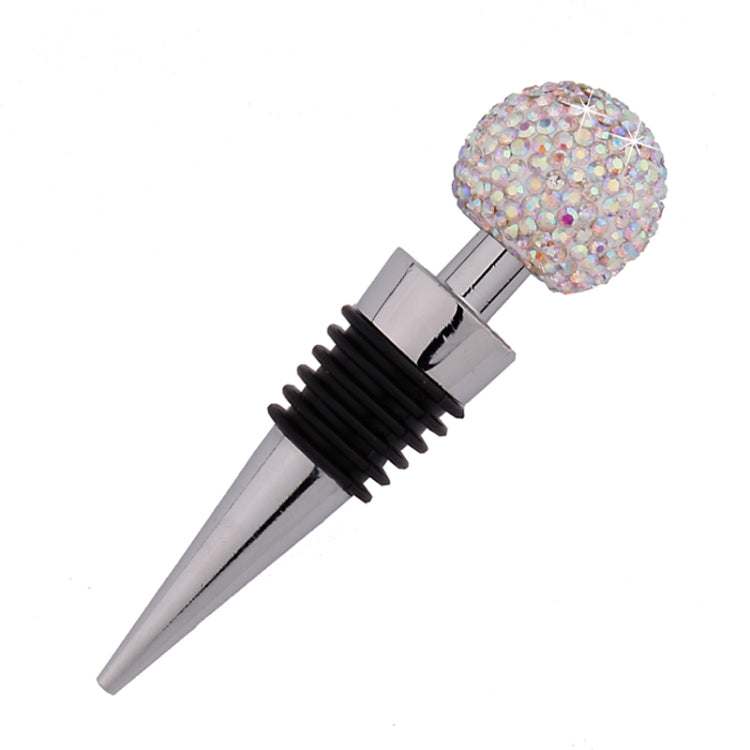 Crystal Ball Red Wine Stopper Diamond Zinc Alloy Metal Sealed Wine Cork, White, Pink, Big Red, Black, Bright Black, AB, Lake Blue